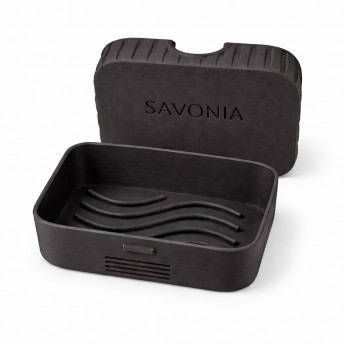 Sapuniera Savonia pentru Voiaj Realizata la Imprimanta 3D – Escapada, Negru Mat, 11.5 × 8 × 4 cm