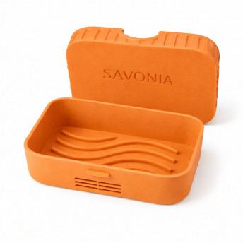 Sapuniera Savonia pentru Voiaj Realizata la Imprimanta 3D – Escapada, Portocaliu, 11.5 × 8 × 4 cm