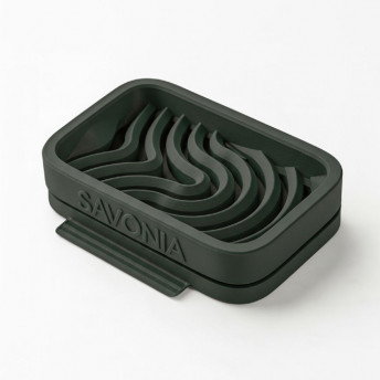 Sapuniera Savonia Realizata la Imprimanta 3D - Valuri, Verde, 12.5 x 9 x 3 cm