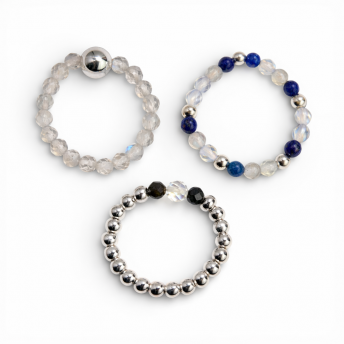 Set 3 Inele cu Pietre Semipretioase Spirit Nymph – Luminile Nordului