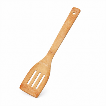 Spatula cu fante din bambus natural, 30 cm