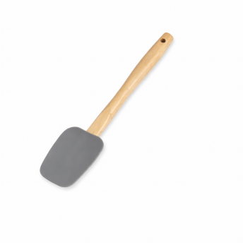 Spatula din silicon cu maner din bambus, 29.5 cm