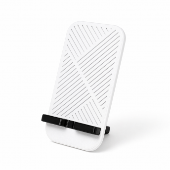 Suport de Telefon Savonia – Model Geometric, imprimat 3D, Alb, 15 × 8 × 7 cm