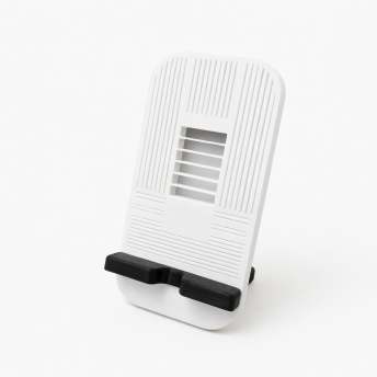 Suport de Telefon Savonia – Model Ritmic, imprimat 3D, Alb, 15 × 8 × 7 cm