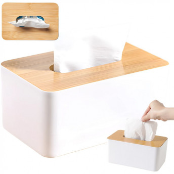 Suport pentru șervețele – organizator elegant, Capac Bambus
