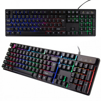 Tastatura Iluminata Multicolor, Gaming. 104 taste, USB 2.0