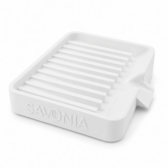Sapuniera Savonia Realizata la Imprimanta 3D - Terra Alb, 11.5 x 7 cm