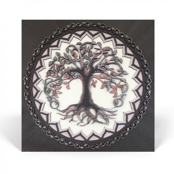 Mandala - The Tree of Life - Patrat, Aer, Red Owl Craft, 35 x 35 cm