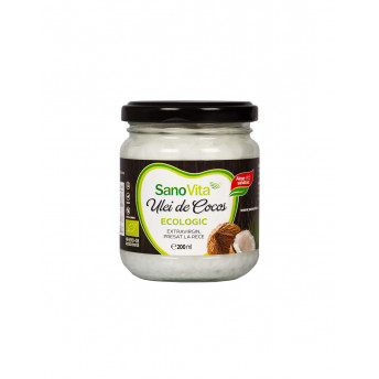 Ulei de Cocos Extravirgin, Presat la Rece, Eco 200ml SANOVITA