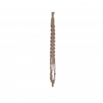 Suport suspendat, impletit manual, macrame, din sfoara de iuta pentru ghivece, Natur, 120 x 16 cm 