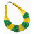 Colier Balinez, Margele, Verde si Galben, 35 cm