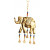 Clopotei de Vant Elefant, Metalic, 44 cm