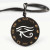 Amuleta din Lemn – The Eye of Horus, Negru, Red Owl