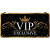Placă Metalică Decorativă cu Snur, "VIP Exclusive", 10 x 20 cm