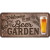 Placă Metalică Decorativă cu Șnur, "Welcome to the Beer Garden",  10 x 20 cm