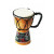 Toba Bali Junior, din Lemn, Maro Deschis, 15 cm, Pictata Manual, Djembe