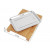 Tocator din Lemn de Bambus, cu Tava de Inox Incorporata, 35 x 25 cm