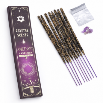 Betisoare Parfumate cu Cristal de Ametist si Lavanda | Ritual de Relaxare si Claritate