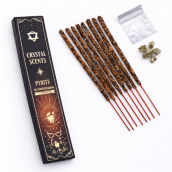 Betisoare Parfumate cu Cristal de Pirita si Scortisoara | Ritual pentru Energie si Abundenta