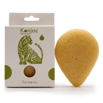 Burete Japonez Konjac cu Turmeric - Forma Lacrimă - Combaterea Ridurilor