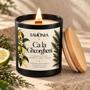 Lumanare 100% Naturala Savonia din Ceara de Soia – Ca la Gheorgheni