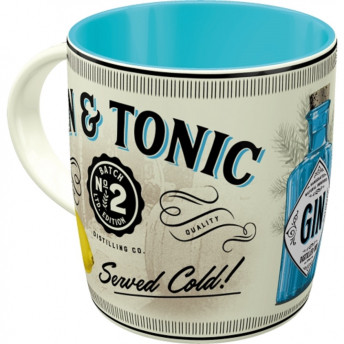 Cana Ceramică "Gin & Tonic Served Cold" 330 ml