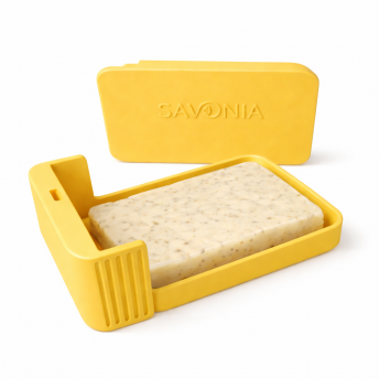 Sapuniera Savonia pentru Voiaj Realizata la Imprimanta 3D – Nomad, Galben, 10.5 × 6.5 × 4 cm