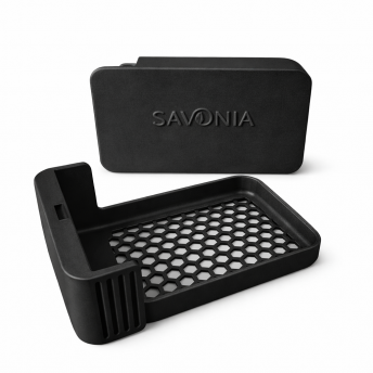 Sapuniera Savonia pentru Voiaj Realizata la Imprimanta 3D – Nomad, Negru Mat, 10.5 × 6.5 × 4 cm