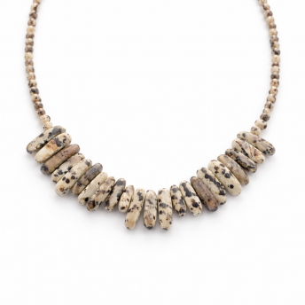 Colier Piatra Dalmatian – Bucurie, Energie si Spirit Jucaus