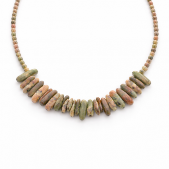 Colier Unakite – Echilibru, Calm si Conectare cu Natura