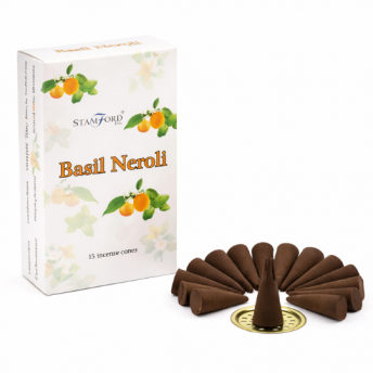 Conuri Parfumate – Busuioc si Neroli | Set 15 Conuri cu Suport