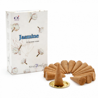 Conuri Parfumate Iasomie – Set 15 Conuri cu Suport