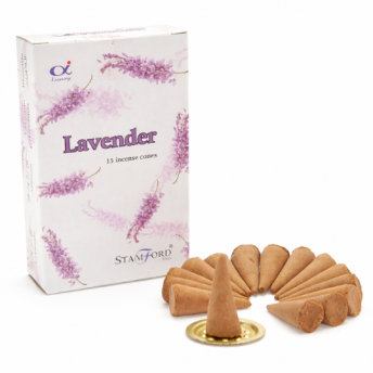 Conuri Parfumate Lavanda – Set 15 Conuri cu Suport