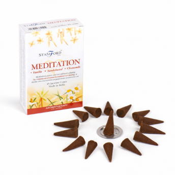 Conuri Parfumate – Meditație – Set 15 Conuri cu Suport