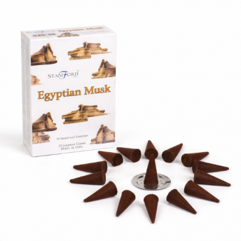 Conuri Parfumate – Mosc Egiptean – Set 15 Conuri cu Suport