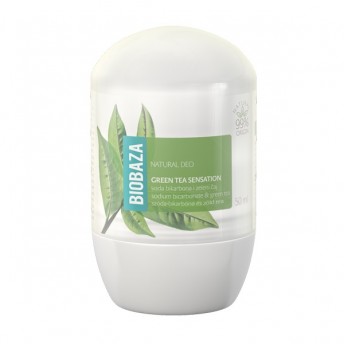 Deodorant natural pentru femei GREEN TEA SENSATION (ceai verde & bicarbonat) - BIOBAZA