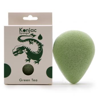 Burete Japonez Konjac cu Ceai Verde – Formă Lacrimă