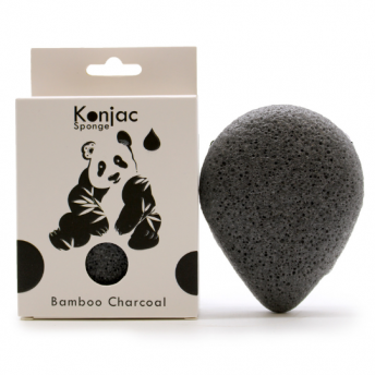 Burete Natural Konjac Negru - Hidratare și Purificare, 3.5 x 7 cm
