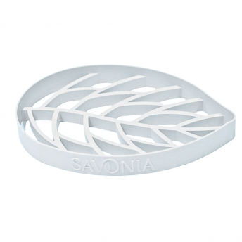 Sapuniera Savonia Realizata la Imprimanta 3D - Frunza Alba, 13 x 9 cm