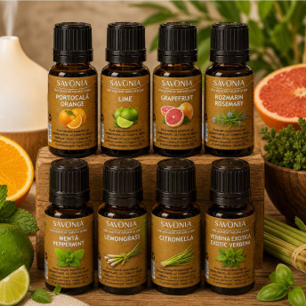 Energie & Focus – pentru vitalitate și concentrare - Set 8 Uleiuri Esențiale Savonia