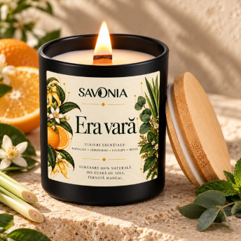 Lumanare 100% Naturala Savonia din Ceara de Soia – Era Vara, 200 ml
