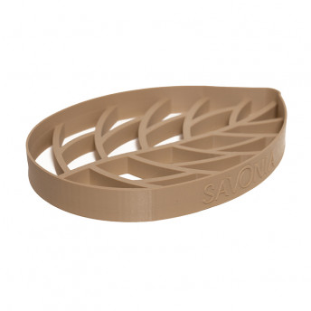 Sapuniera Savonia Realizata la Imprimanta 3D - Frunza Bej, 13 x 9 cm