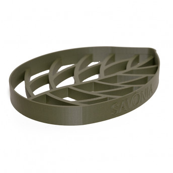 Sapuniera Savonia Realizata la Imprimanta 3D - Frunza Verde, 13 x 9 cm