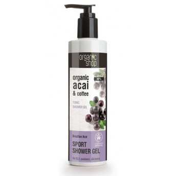 Gel de dus bio cu acai berry si cafea, Brazilian Acai, 280 ml - Organic Shop
