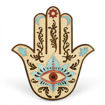 Mandala - HAMSA HAND or FATIMA - Red Owl Craft, 51 x 45 cm 