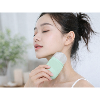 Ice Roller din Silicon pentru Masaj Facial – Reutilizabil, Culoare Verde