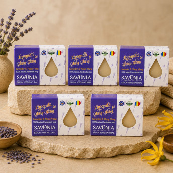 Set 5 buc - Sapun Natural Lavanda si Ylang Ylang, Savonia