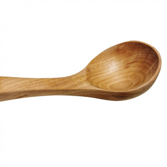 Lingura adanca pentru gatit, Lemn Fag Rustic, 24 cm 