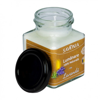 Lavanda - Lumanare 100% Naturala 200 g, Savonia