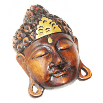 Masca Buddha Lemn, 24 cm 